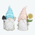 Youngs Ceramic Garden Gnome Decor, Assorted Color - 2 Piece 72079